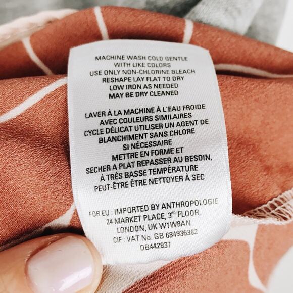 Anthropologie Little Yellow Button 3/4 Sleeve Peplum Tunic Sz S - Picture 8 of 8